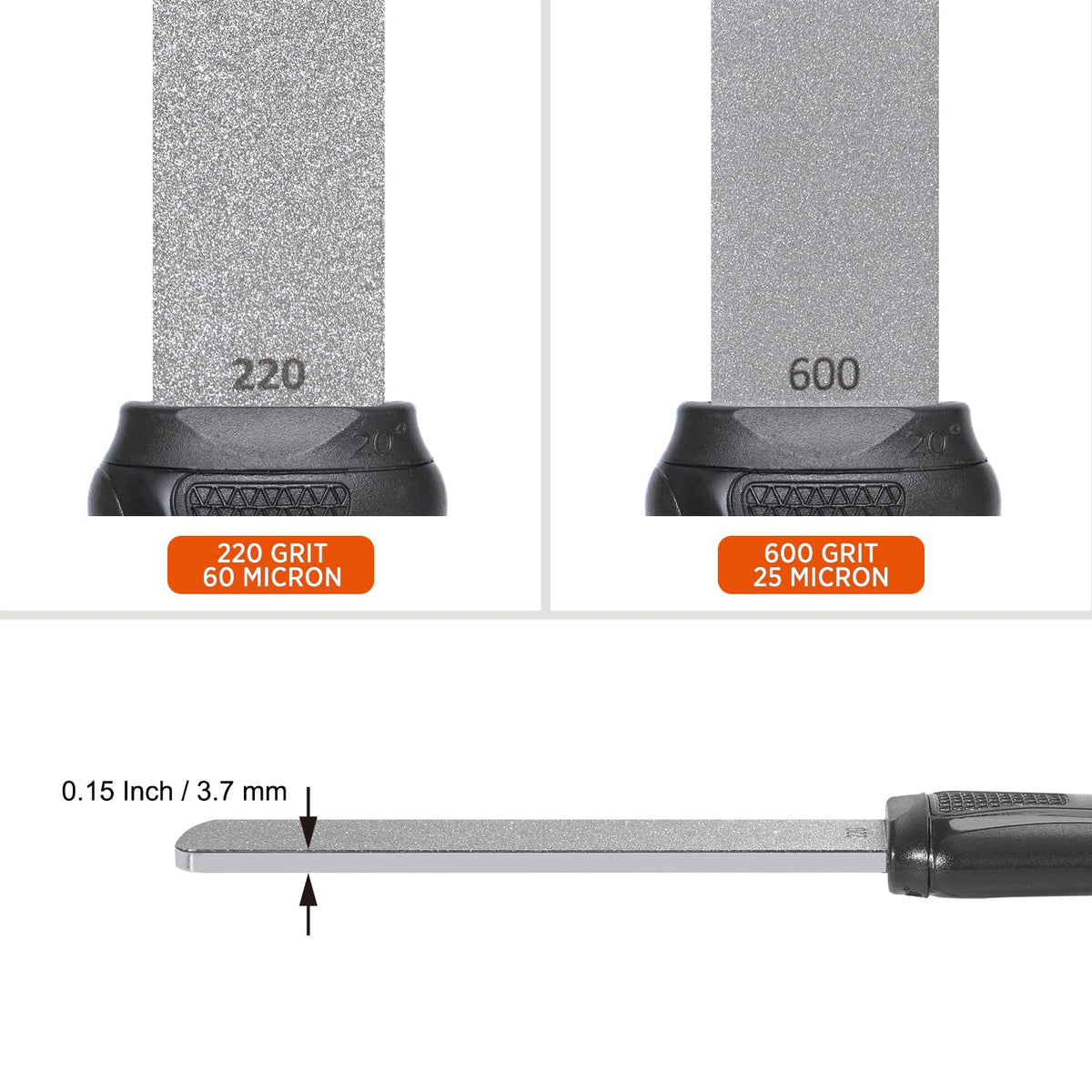 SHARPAL 120N 20-degree guide aids precise edge making.