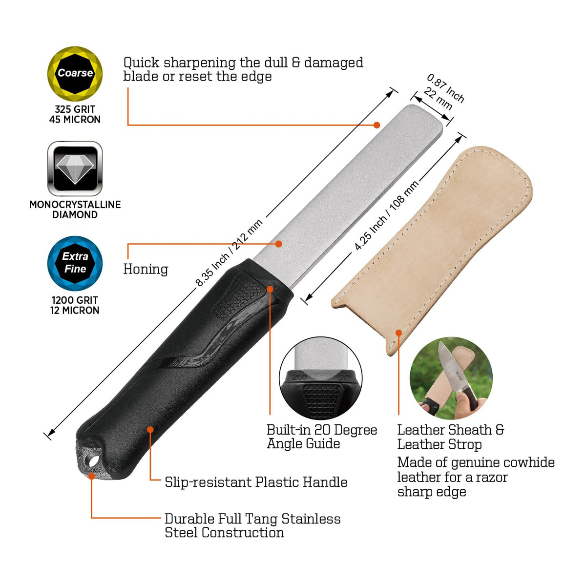 SHARPAL 127N coarse grit for quick edge setting on tools.