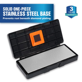 MirrorFlat surface ensures even contact with blades