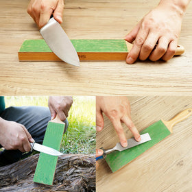 SHARPAL 205H four-angle guide ensures consistent sharpening angles.