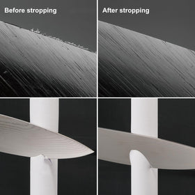 SHARPAL 205H green polishing compound included for gentle edge polishing.