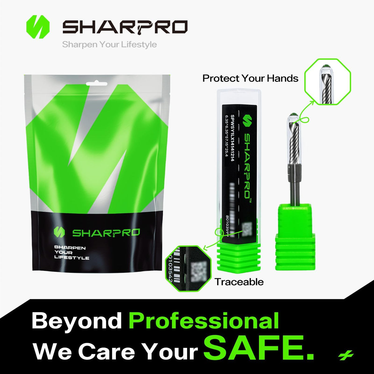 SHARPRO O Flute router bit cutting plastic and acrylic smoothly