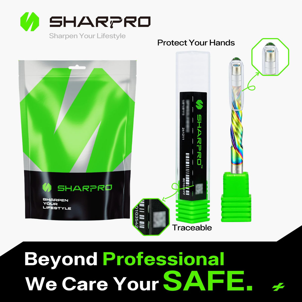 SHARPRO optimized helix angle reduces resistance and vibration.