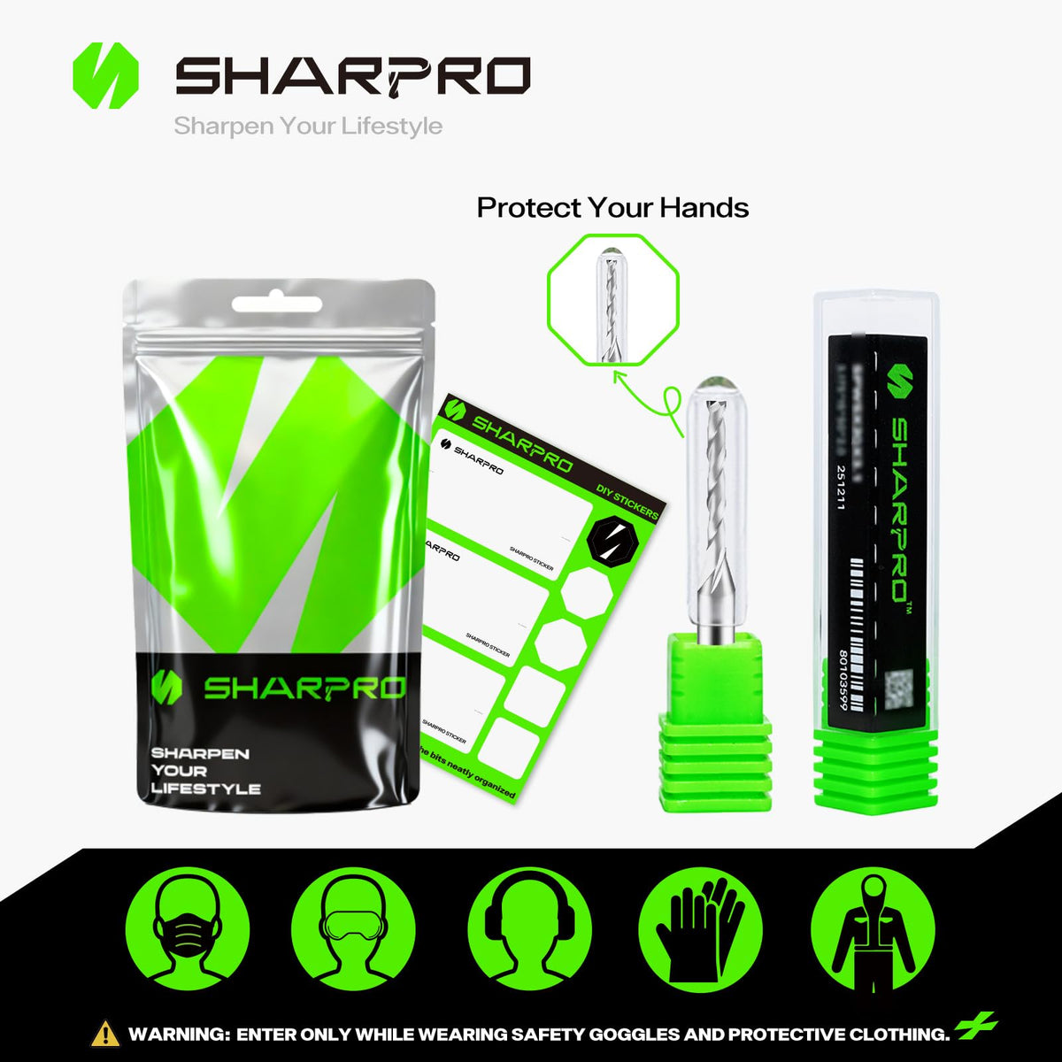 SHARPRO router bit demonstrates high-speed cutting stability for clean finishes.