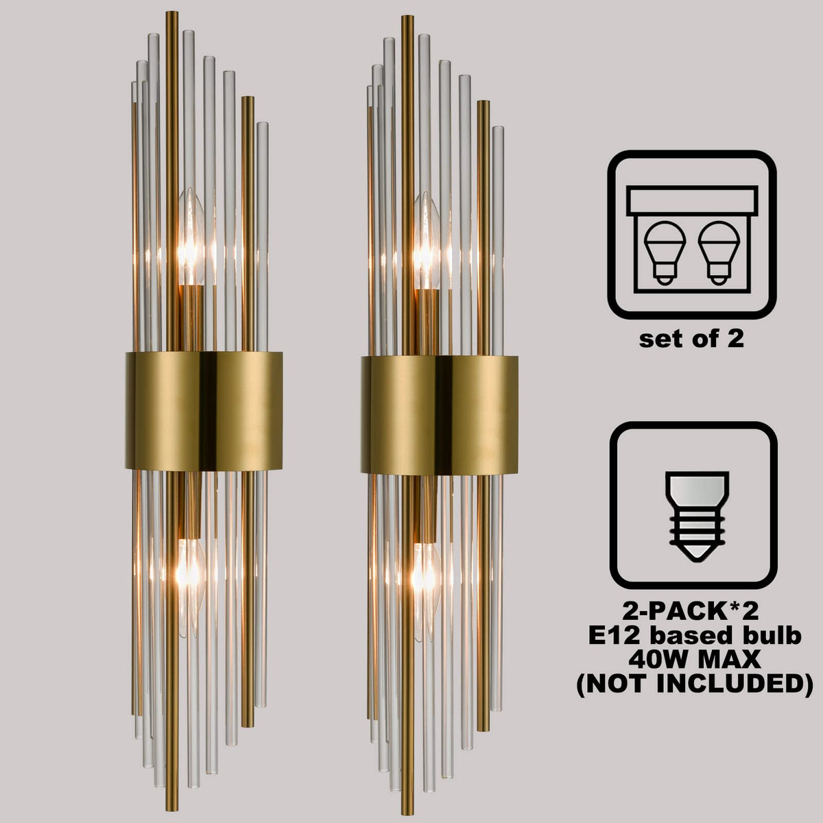 Shawnkey two E12 bulb compatibility supports customizable brightness