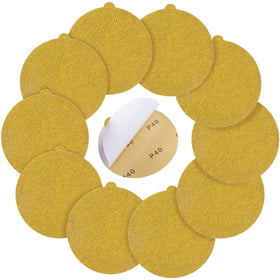 Shawya 50-piece PSA sanding discs in 6 inch, 40 grit for versatile projects.