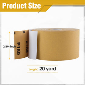 Shawya PSA adhesive sandpaper 20-yard roll secured for fast setup