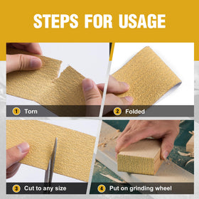 Shawya sanding paper with protective liner safeguards the adhesive during storage.