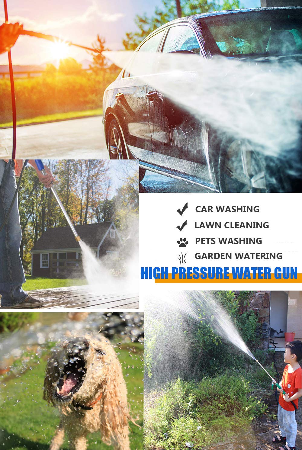 Compact wand design ready for garden and vehicle cleaning tasks
