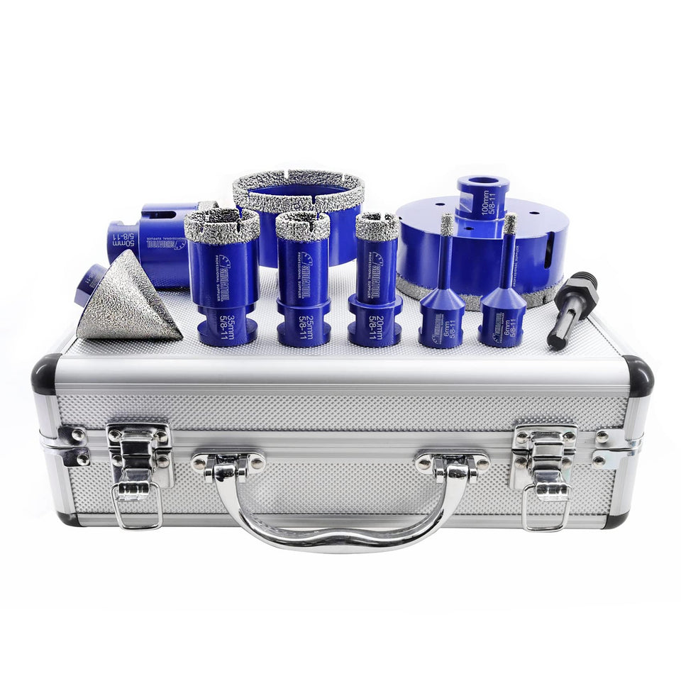 SHDIATOOL boxed diamond tile drill bits set for porcelain and stone surfaces