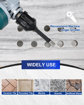 SHDIATOOL 6mm core drill bit for marble provides smooth, precise holes
