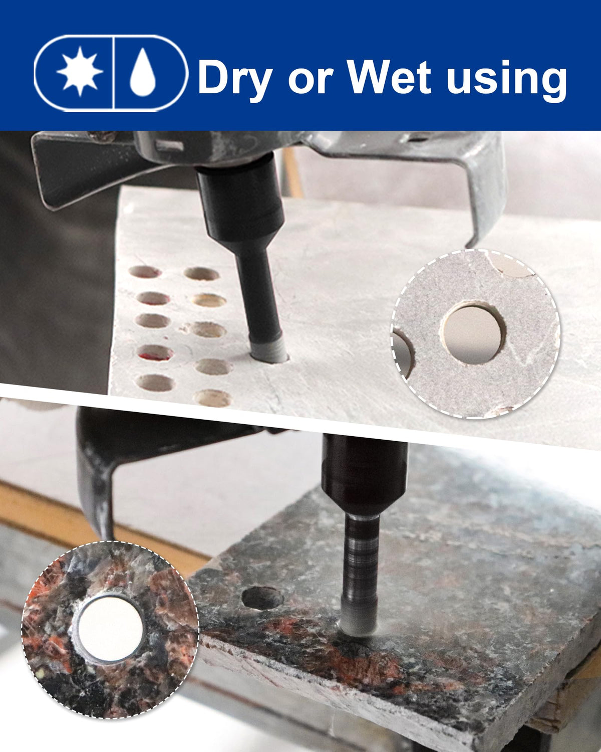 SHDIATOOL diamond core drill bit 6mm handles stone and brick with dry or wet drilling