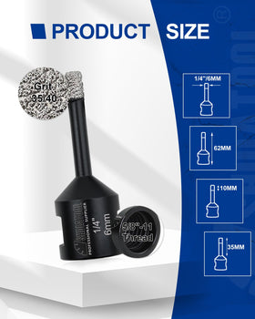 SHDIATOOL vacuum brazed design enhances cooling and longevity during masonry drilling