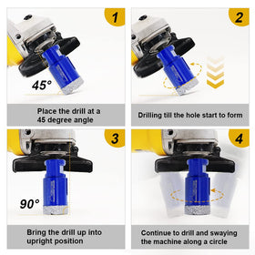 SHDIATOOL kit with edge chamfer bit for neat edges