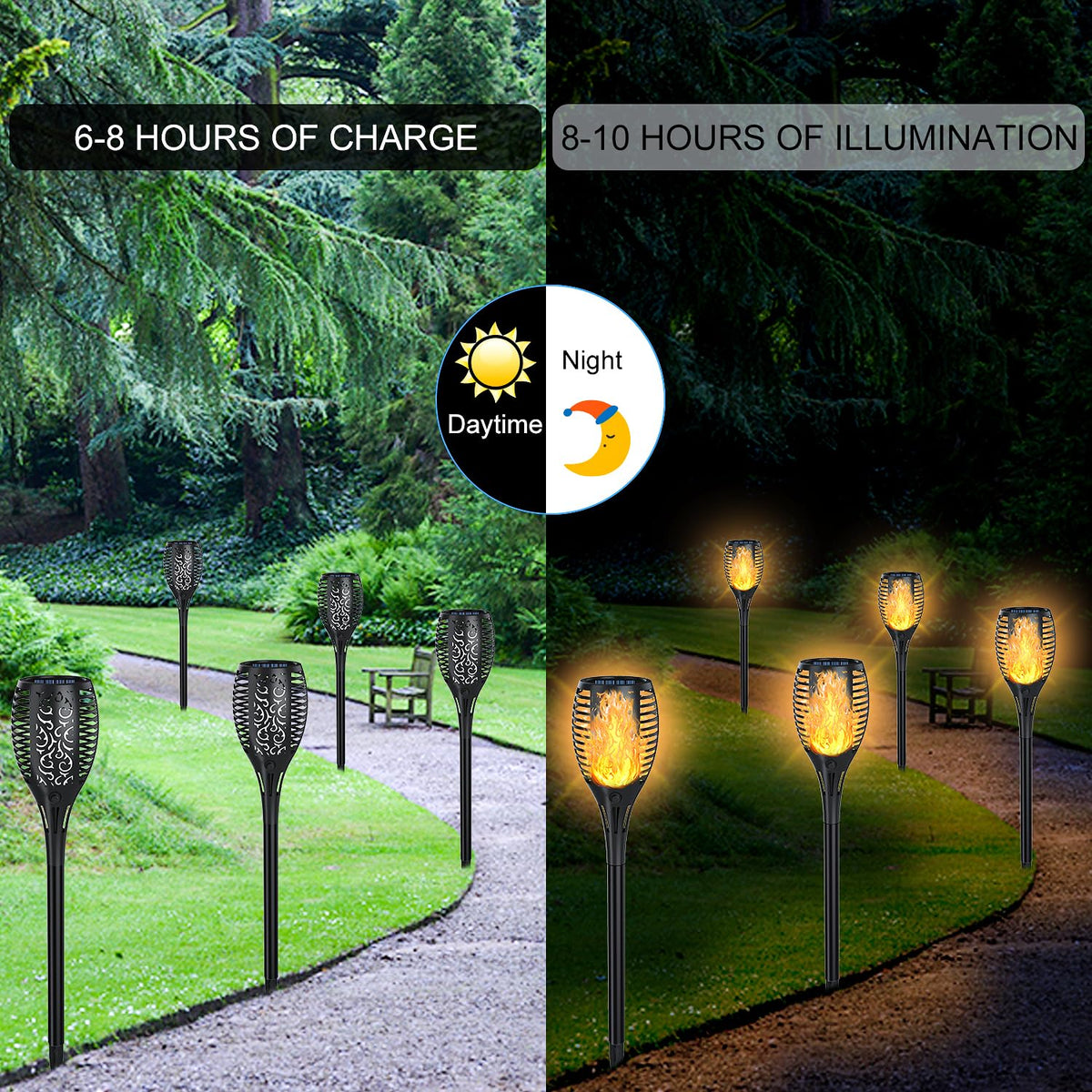 SHEDALED dusk-to-dawn auto-on feature lights automatically.