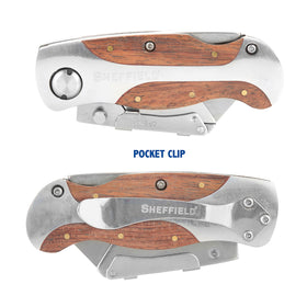 Sheffield 12115 lightweight hardwood handle for comfortable control.