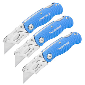 Sheffield 12514 folding knife with pocket clip for easy on-site access.