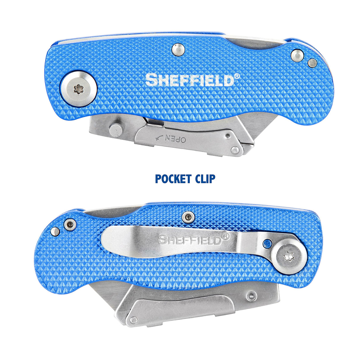 Lockback safety design secures the blade during use.