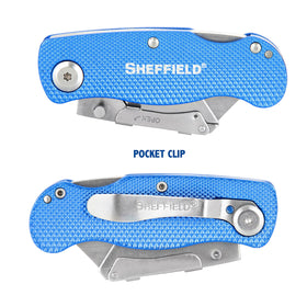 Lockback safety design secures the blade during use.
