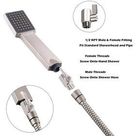 SHEKUSU 1/2-inch NPT threads enabling broad compatibility with shower connectors.
