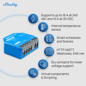 Shelly 1 Gen4 installed in a garage setup for remote door management