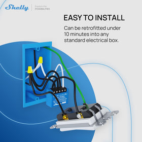 Shelly 1 Mini Gen3 2-pack installation in garage for remote door control
