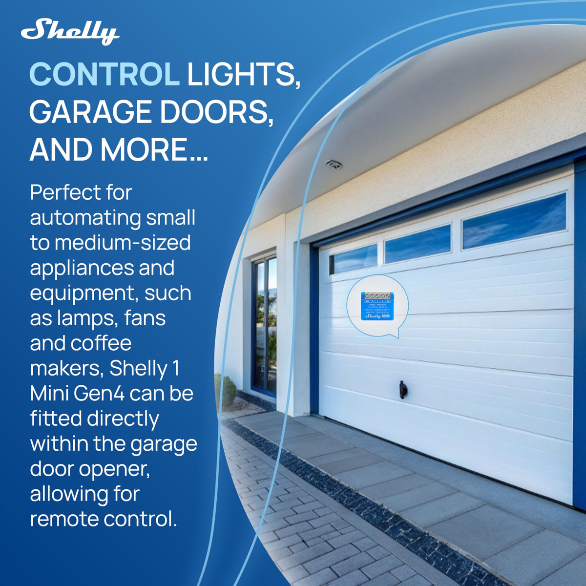 Shelly 1 Mini Gen4 app control provides remote access and event alerts.