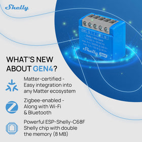 Shelly 1 Mini Gen4 two-pack installation inside wall switch enables retrofits.