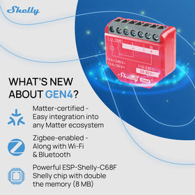 Shelly 1PM Gen4 app control interface enables remote power scheduling.