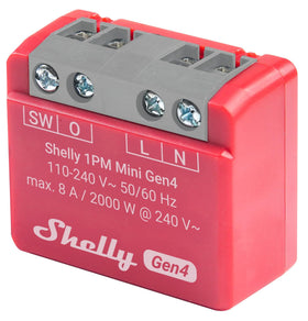 Shelly 1PM Mini Gen4 supports Wi-Fi, Zigbee, and Matter.