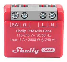 Shelly 1PM Mini Gen4 behind outlet enabling Wi-Fi and Zigbee control.