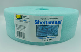 Shelterseal aqua rigged sill plate gasket close-up demonstrates flexible seal material