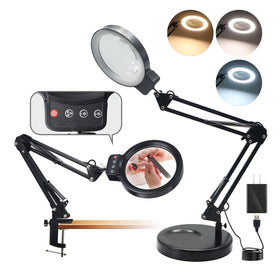SHEMYUCE 5-inch lens delivers crystal-clear, distortion-free magnification for detailed work.