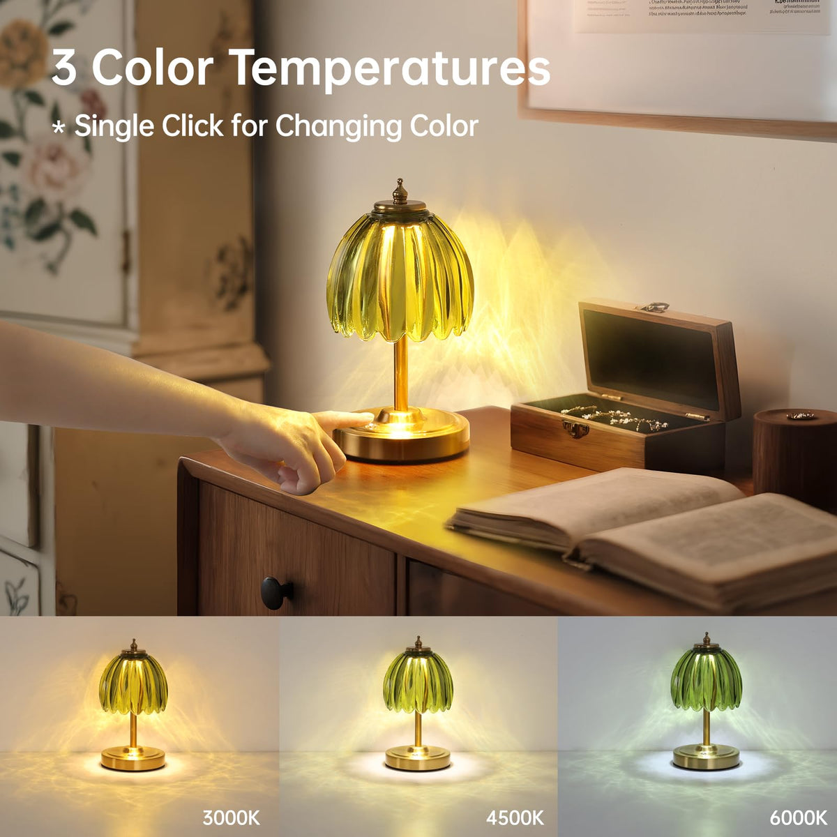 Shenmoyl Tulip lamp cordless design for flexible placement