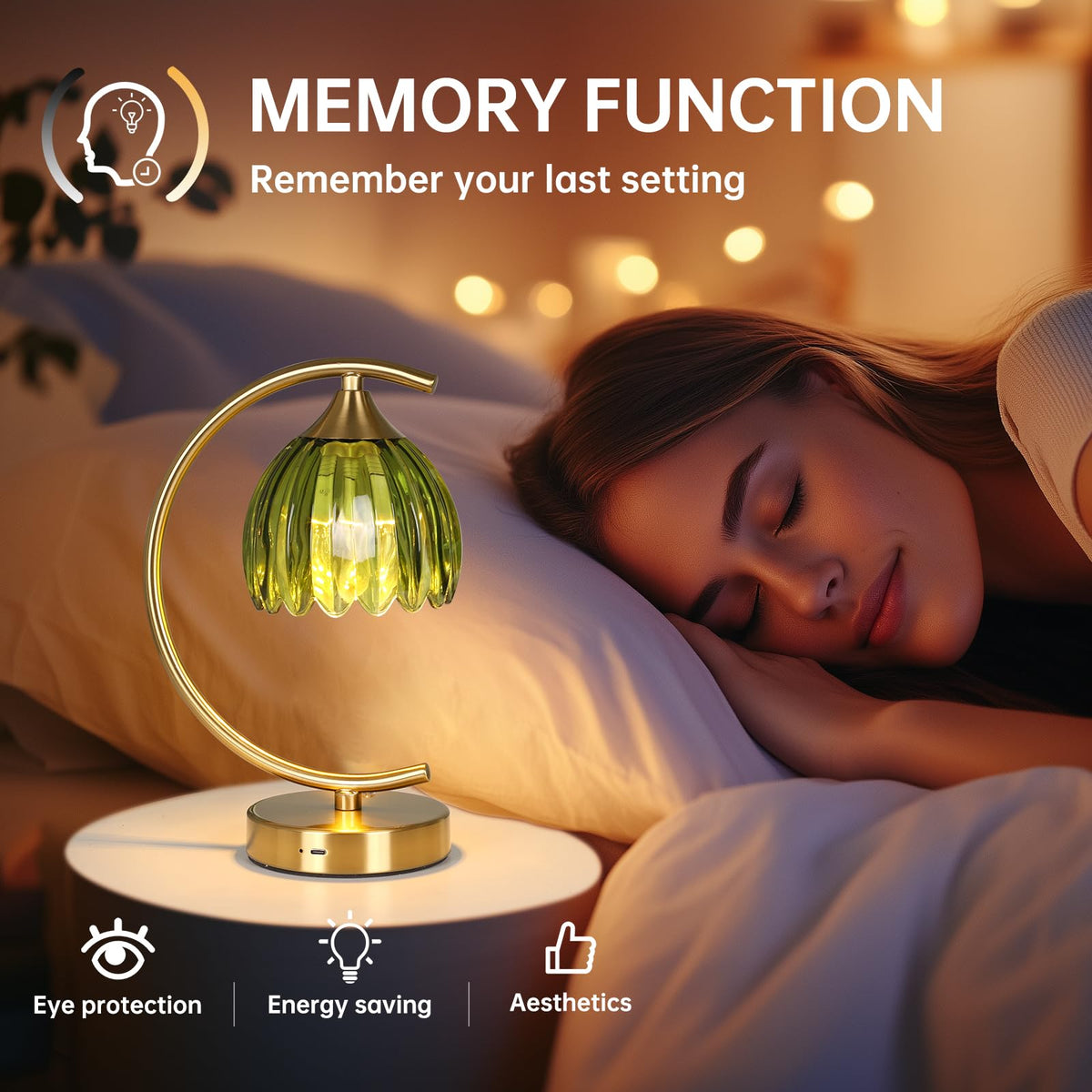 Shenmoyl Tulip Table Lamp offers 3 color temps for different moods