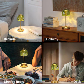 Shenmoyl Tulip Table Lamp brass base adds durability and classic style.