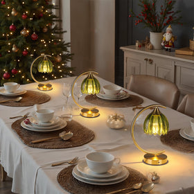 Shenmoyl Tulip Table Lamp brass-base provides stable support