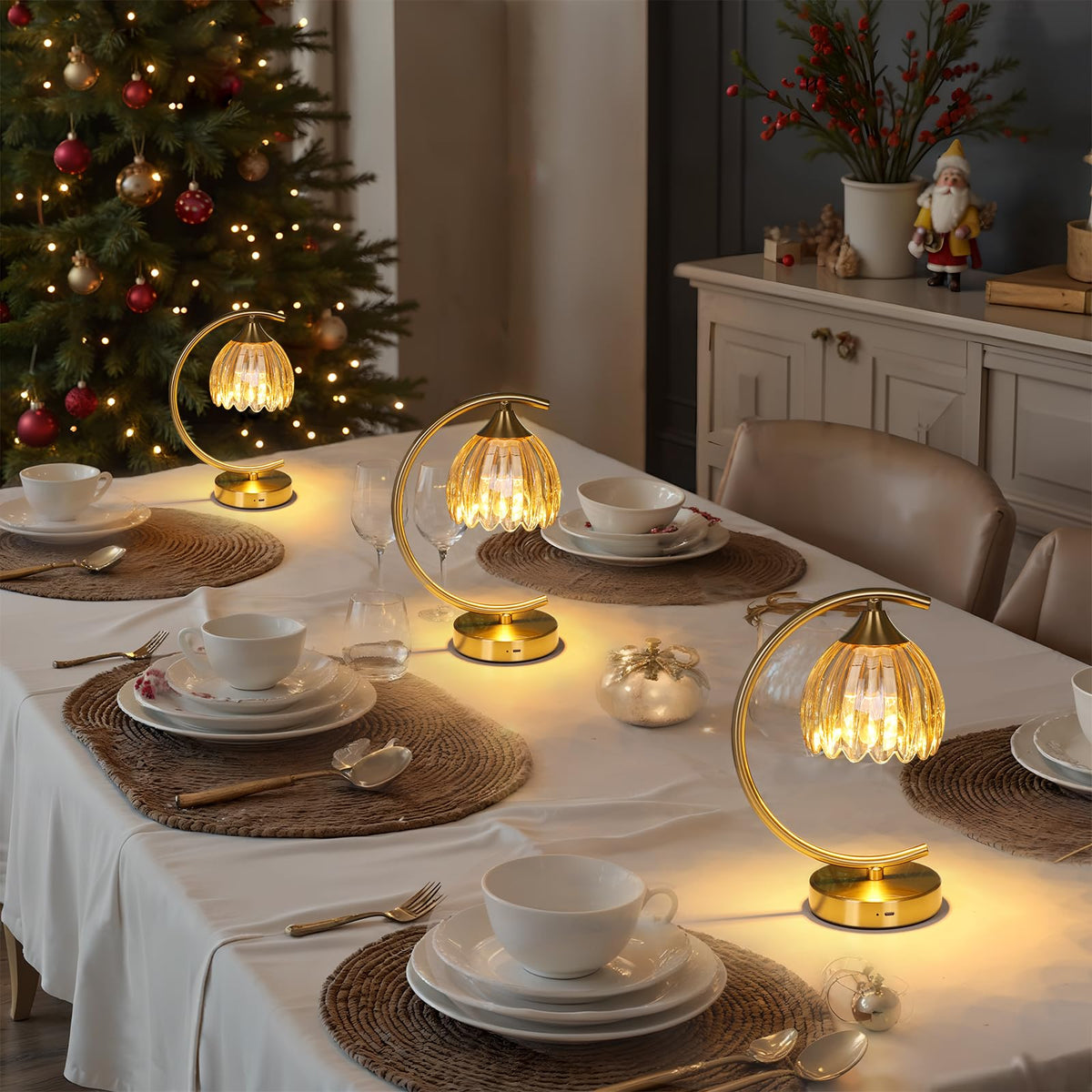 Shenmoyl Tulip Table Lamp non-slip base keeps it steady on desks.