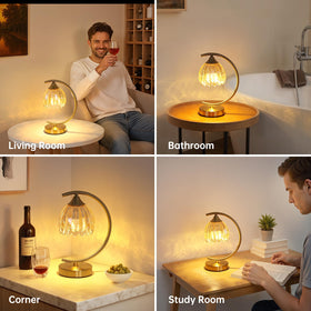 Shenmoyl Tulip Table Lamp 5200mAh battery recharges quickly via Type-C.