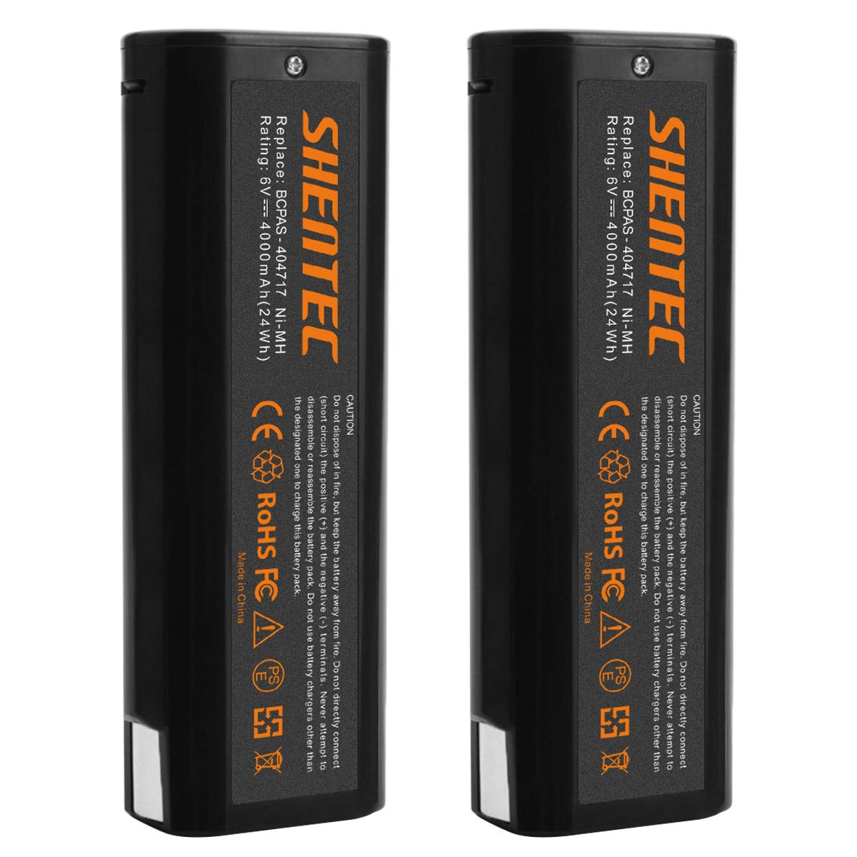 Shentec 2-pack 6V 4000mAh battery for Paslode with extended runtime