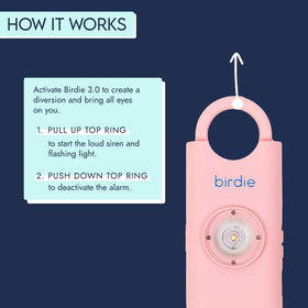 She’s Birdie 3.0 compact design attaches to bags or keys for quick access