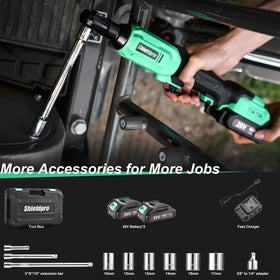 ShieldPro LED work light provides visibility in tight spaces.