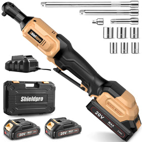 ShieldPro 20V electric ratchet wrench kit assembled, ready for tasks
