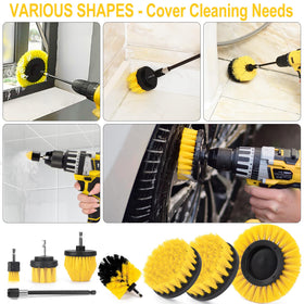 Car wheel detailing brush for easier wheel cleaning