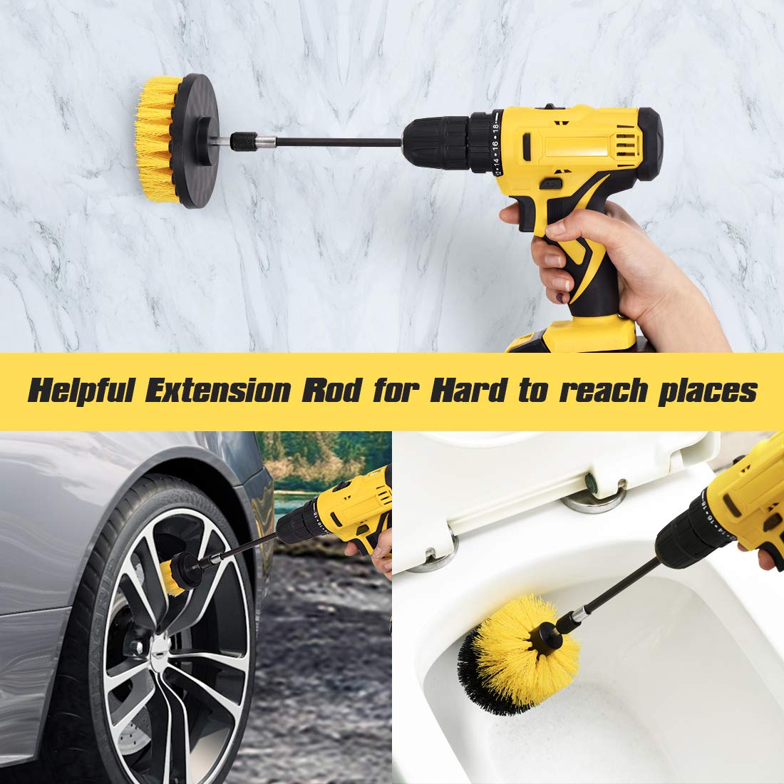 Corners and crevices brush to reach tight spaces safely