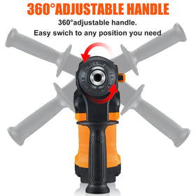 SHIELDPRO heat-resistant copper motor supports extended work sessions.