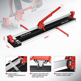 SHIJING tile cutter with double aluminum base enhances stability during long cuts.