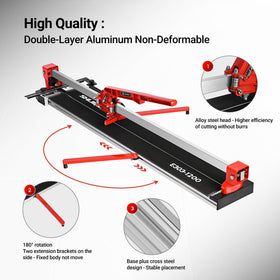 SHIJING tile cutter with split platen enables thinner cuts and versatile layouts.