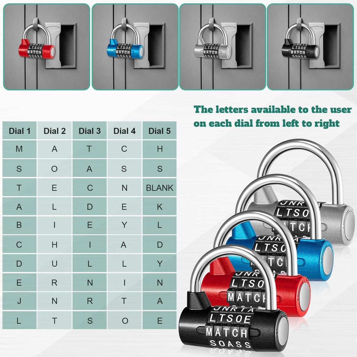 Shimeyao lock close-up dial demonstrating five-digit code flexibility.