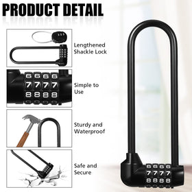 Shimeyao long shackle padlock designed for versatile mounting